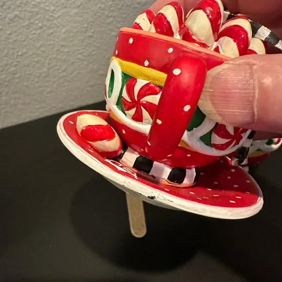 Mary Engelbreit Red and White Peppermint Tea Set - Picture 10 of 14